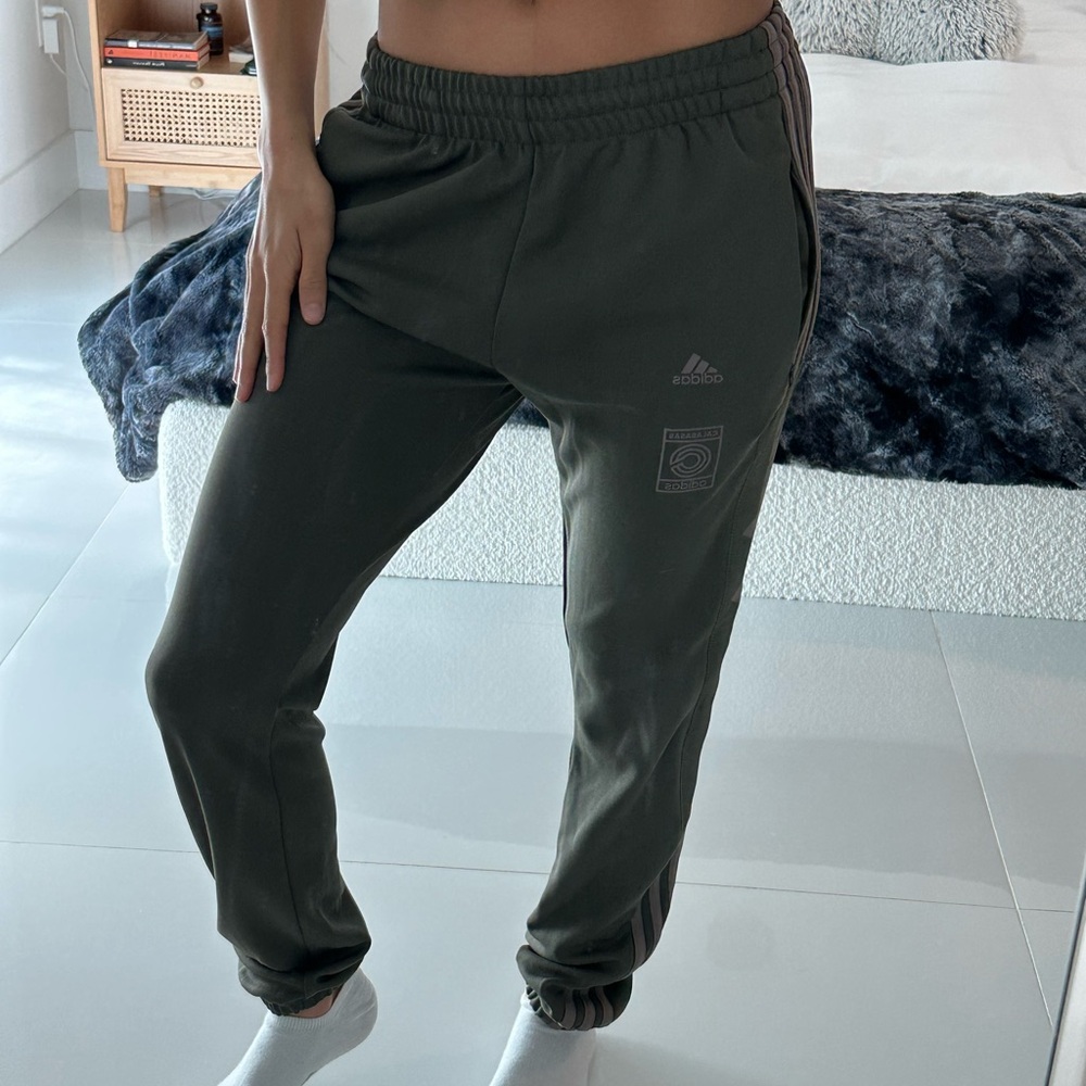 Adidas Olive Green Joggers X Calabasas collab